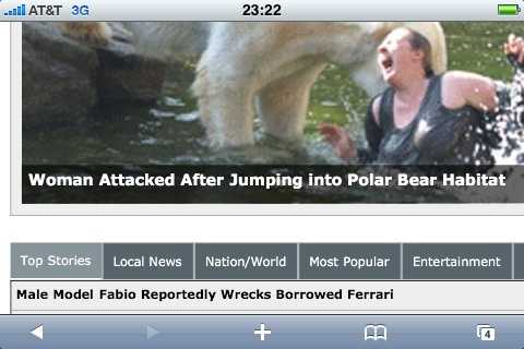 Maybe the water's colder than she expected